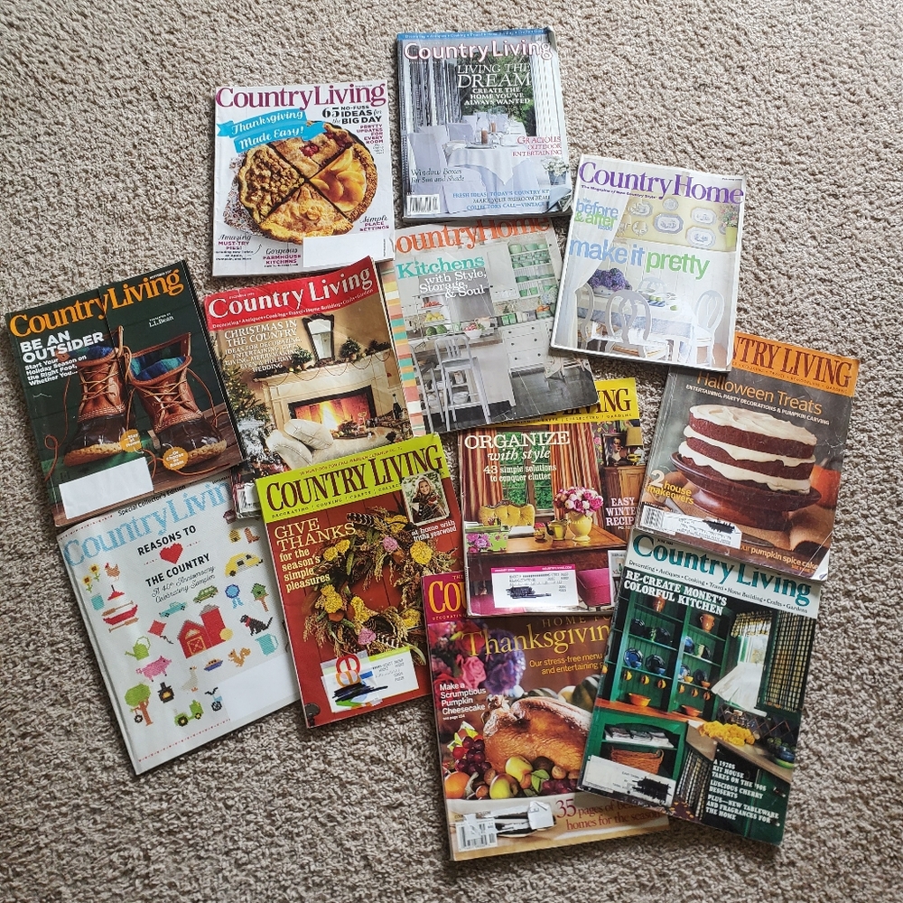 Country Living Magazine Collection Various Years 90s-2000s